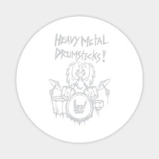 Heavy Metal Headbanger Gift Drummer Chicken Playing Drums Magnet